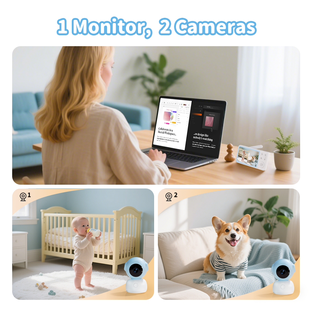 Young Nest Babyfoon Met Camera en Scherm